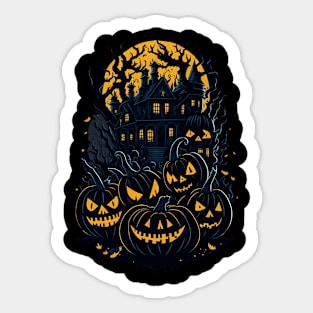 Scary Cute Halloween Pumpkin Sticker